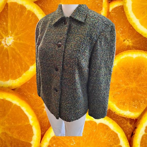 Sag Harbor Jackets & Blazers - Sag Harbor Petite Button Up Colorful Jacket Size 4P